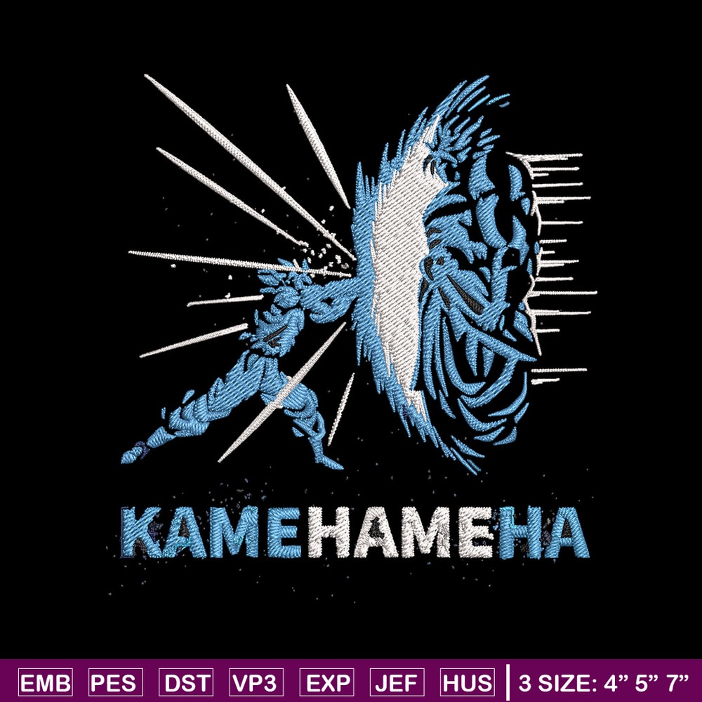 Kamehameha Embroidery Design, Dragonball Embroidery, Embroidery File, Anime Embroidery, Anime shirt, Digital download.jpg