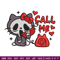 Kitty Ghostface Call Me Embroidery Design, Hello kitty Embroidery, Embroidery File, Cartoon shirt, Digital download..jpg