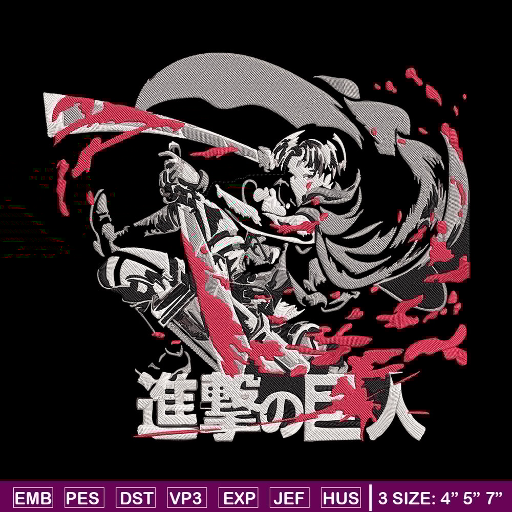 Levi poster Embroidery Design,Aot Embroidery, Embroidery File, Anime Embroidery, Anime shirt, Digital download..jpg