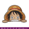 Luffy Peeker Embroidery Design, One piece Embroidery, Embroidery File, Anime Embroidery, Anime shirt, Digital download.jpg