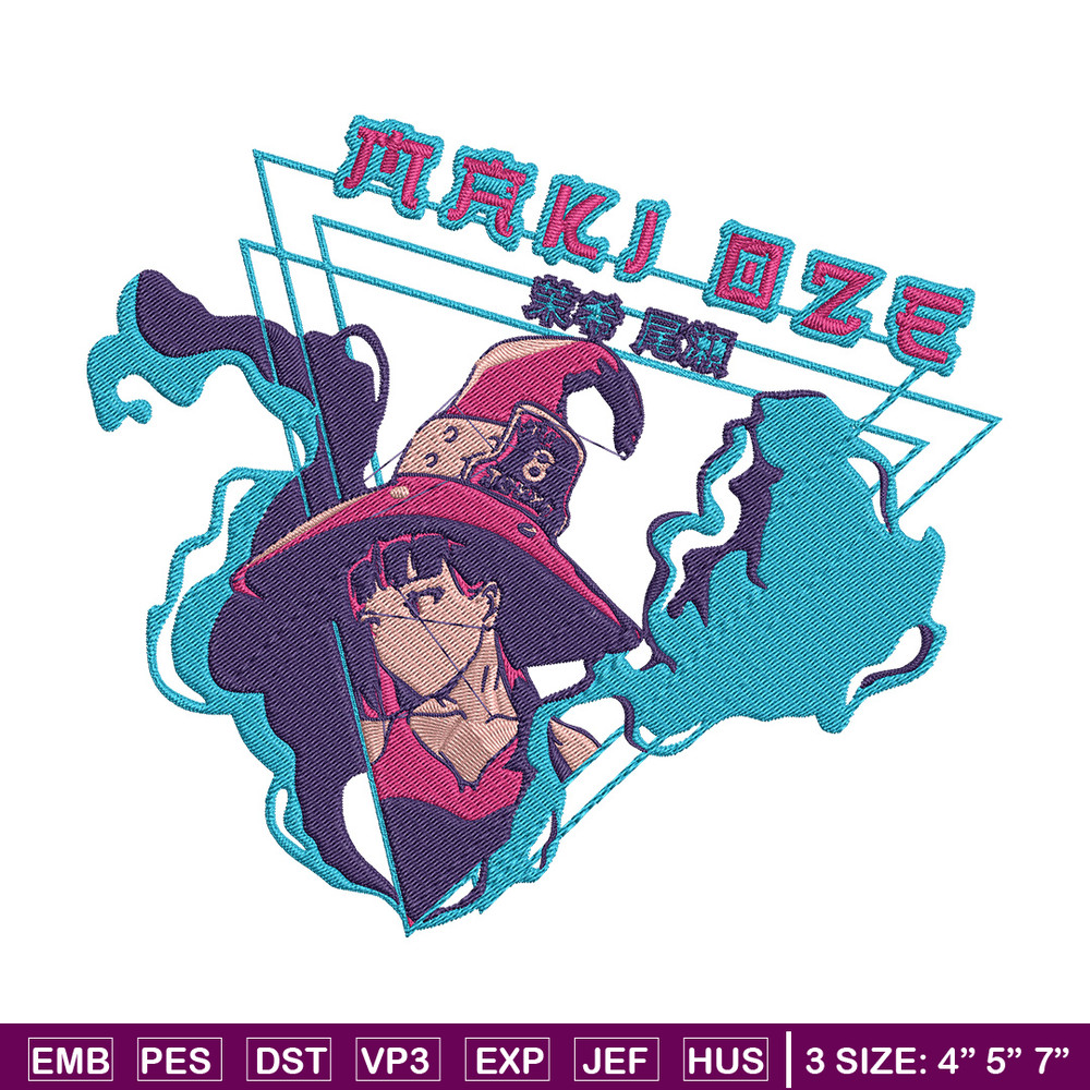 Maki Oze Embroidery Design, Fire force Embroidery, Embroidery File, Anime Embroidery, Anime shirt, Digital download.jpg