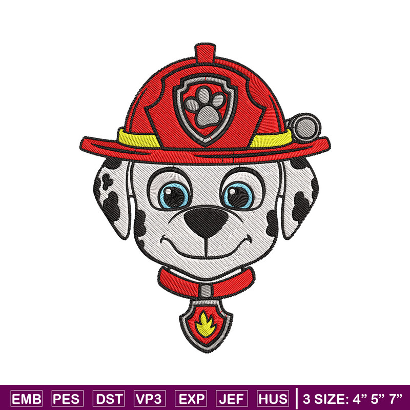 Marshall dog Embroidery Design, Paw patrol Embroidery, Embroidery File, Anime Embroidery, Anime shirt, Digital download.jpg