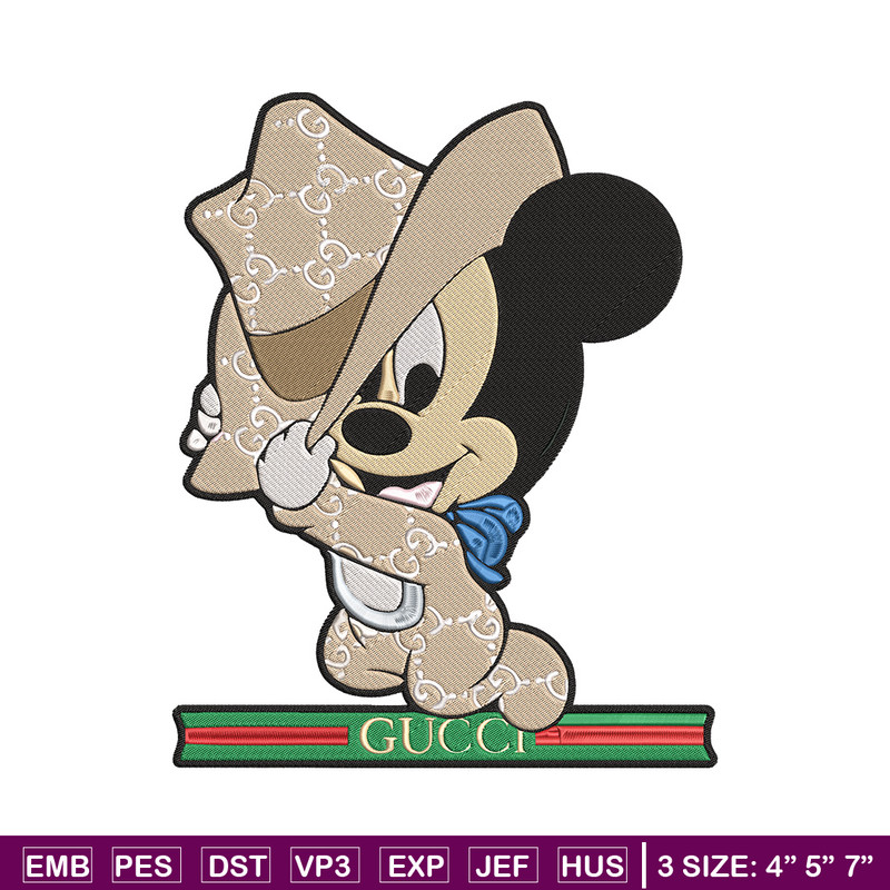 Mickey baby gucci Embroidery Design, Mickey Embroidery, Embroidery File, Gucci Embroidery, Anime shirt,Digital download.jpg