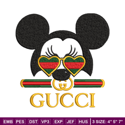 Mickey head gucci Embroidery Design, Gucci Embroidery, Brand Embroidery, Logo shirt, Embroidery File, Digital download
