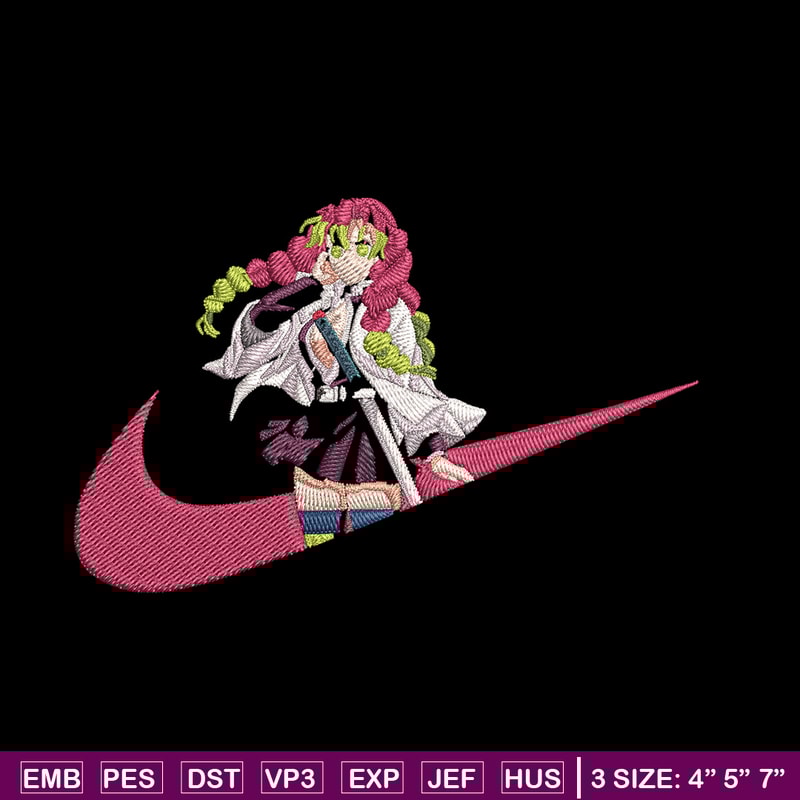Mitsuri nike Embroidery Design, Demon slayer Embroidery,Embroidery File, Nike Embroidery, Anime shirt, Digital download.jpg