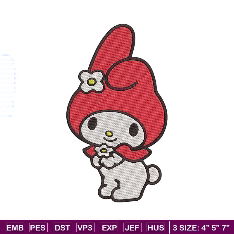 My Melody Embroidery Design, Hello kitty Embroidery, Embroidery File, Anime Embroidery, Anime shirt, Digital download.jpg