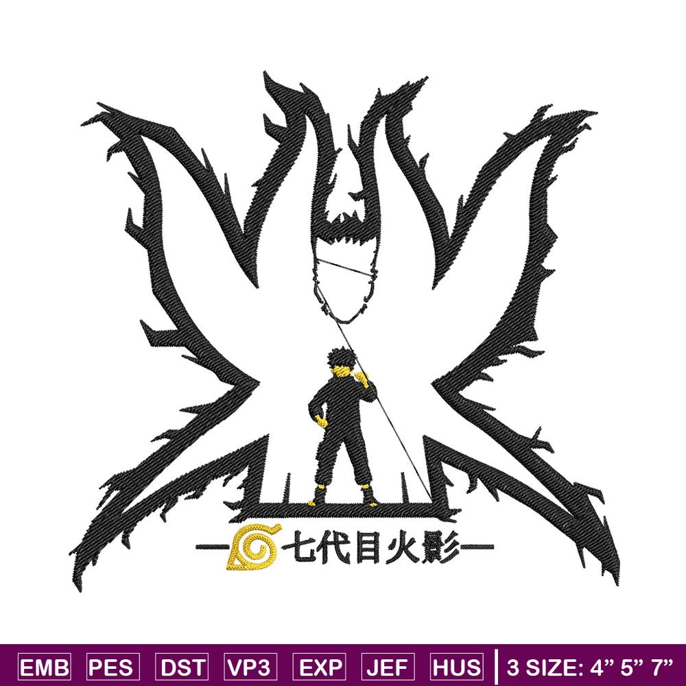 Naruto x kurama Embroidery Design, Naruto Embroidery, Embroidery File, Anime Embroidery,Anime shirt, Digital download..jpg