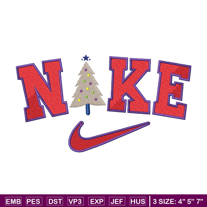 Nike christmas embroidery design, Logo embroidery, Nike design, Embroidery file, logo shirt, Instant download.jpg