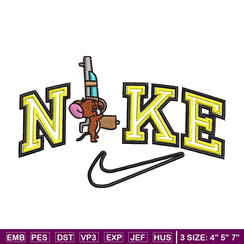 Nike jerry embroidery design, Tom jerry embroidery, Nike design, Embroidery shirt, Embroidery file,Digital download.jpg