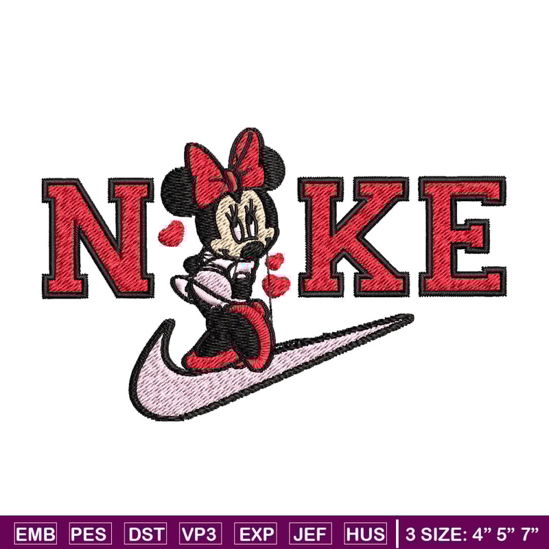 Nike red minnie Embroidery Design, Brand Embroidery, Nike Embroidery, Embroidery File, Logo shirt, Digital download.jpg