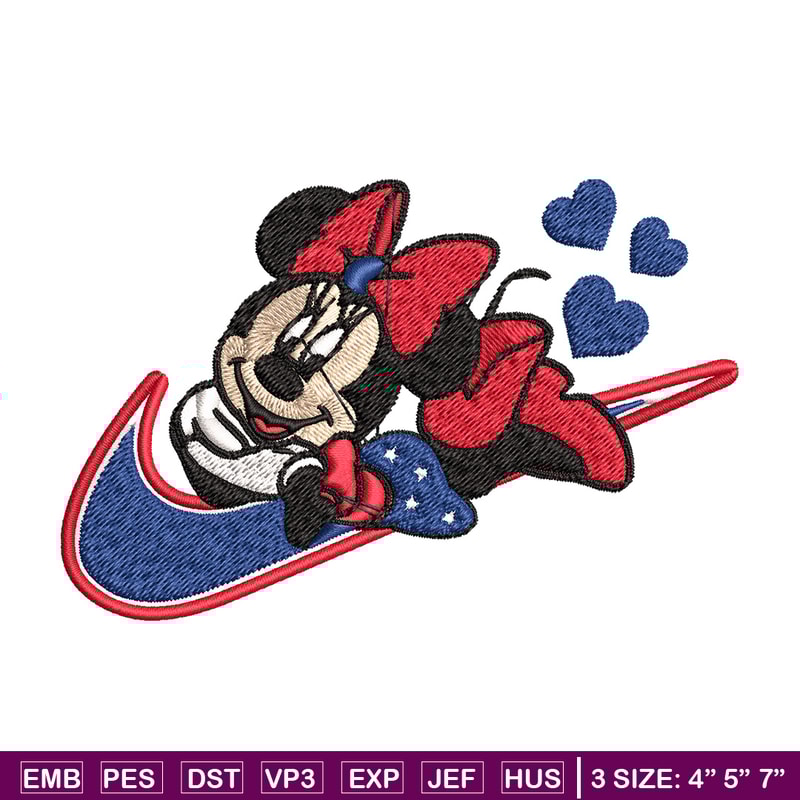 Nike x minnie Embroidery Design, Mickey Embroidery, Nike Embroidery, Embroidery File, Logo shirt, Digital download.jpg