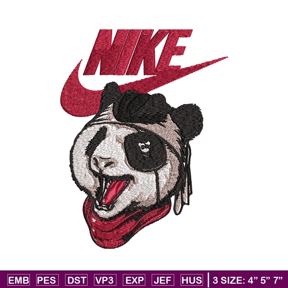 Panda cartoon Nike Embroidery design, Panda cartoon Embroidery, Nike design, Embroidery file, Instant download..jpg
