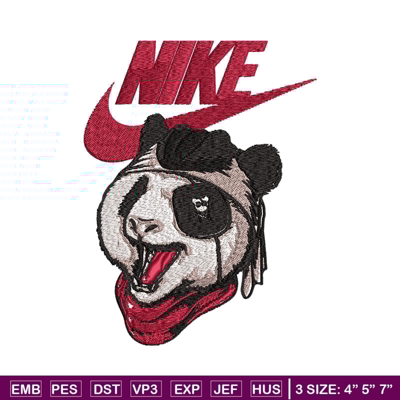 Panda cartoon Nike Embroidery design, Panda cartoon Embroidery, Nike design, Embroidery file, Instant download..jpg