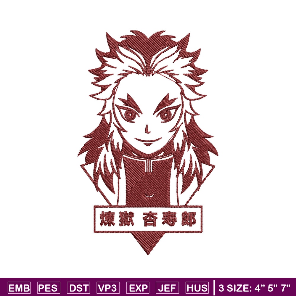 Rengoku poster Embroidery Design, Demon slayer Embroidery, Embroidery File, Anime Embroidery, Digital download..jpg