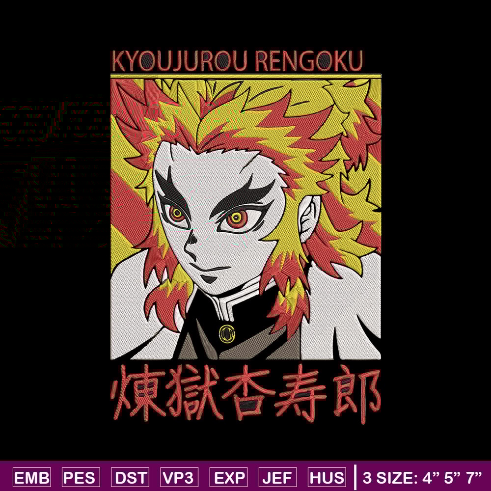Rengoku Poster Embroidery Design,Demon slayer Embroidery, Embroidery File, Anime Embroidery, Digital download..jpg