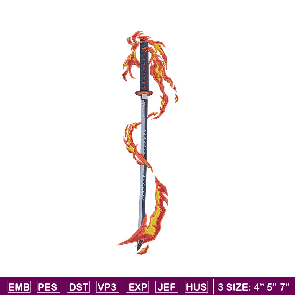 Rengoku sword Embroidery Design, Demon slayer Embroidery, Embroidery File, Anime Embroidery,Anime shirt,Digital download.jpg