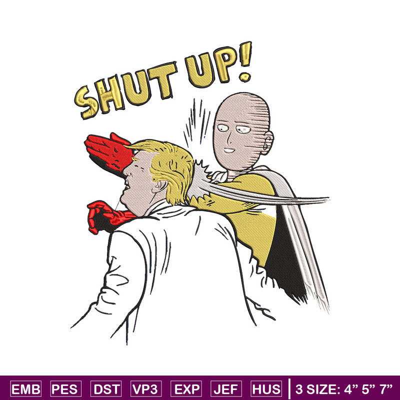 Saitama meme Embroidery Design, One punch man Embroidery, Embroidery File, Anime Embroidery,Anime shirt,Digital download.jpg