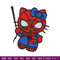 Spiderman Hellokitty Embroidery design, Hellokitty Embroidery, cartoon design, Embroidery File, Digital download..jpg