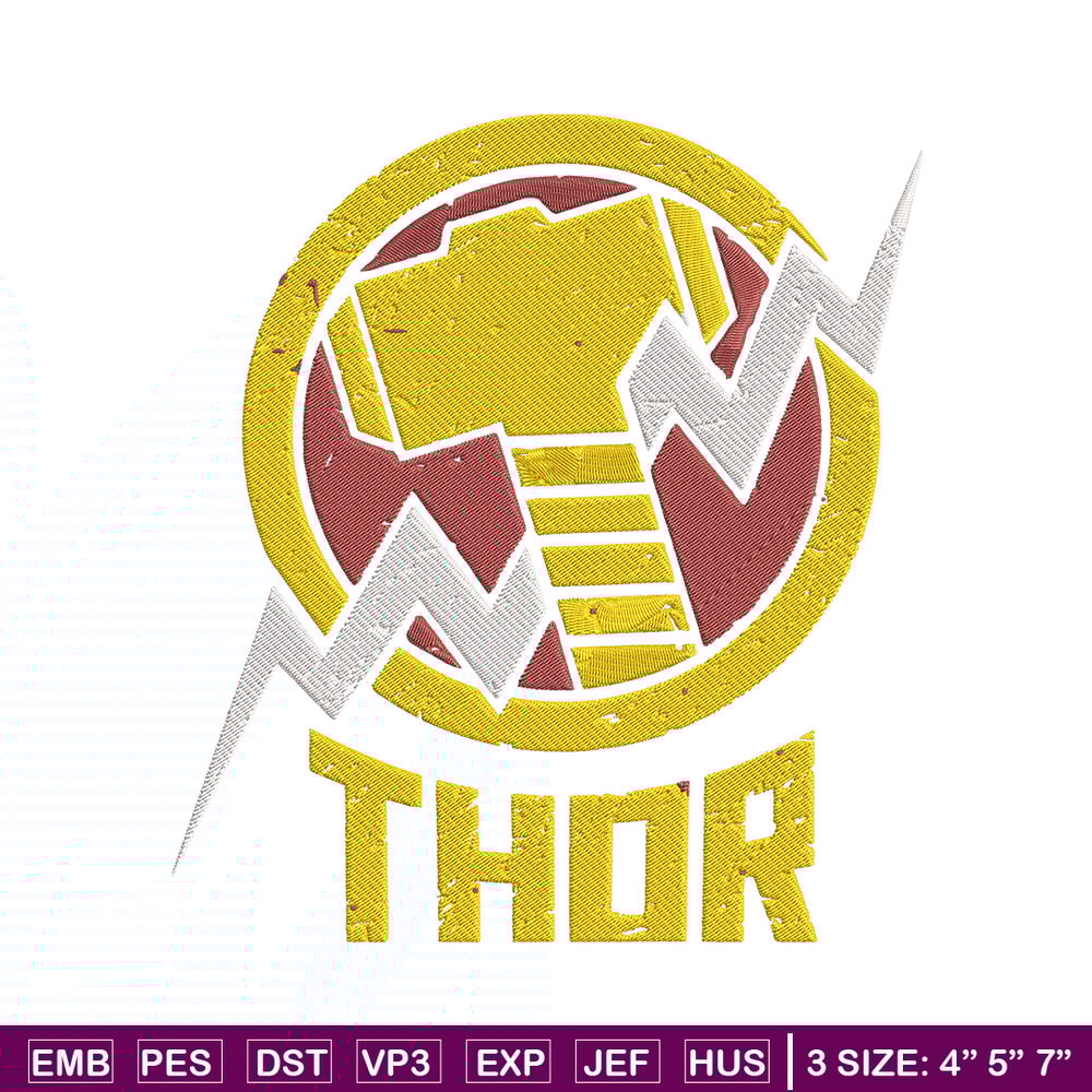 Thor logo Embroidery Design, Marvel Embroidery, Embroidery File, Anime Embroidery, Anime shirt, Digital download.jpg