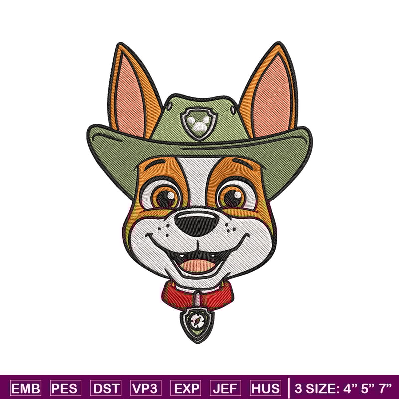 Tracker dog Embroidery Design, Paw patrol Embroidery, Embroidery File, Anime Embroidery, Anime shirt, Digital download.jpg