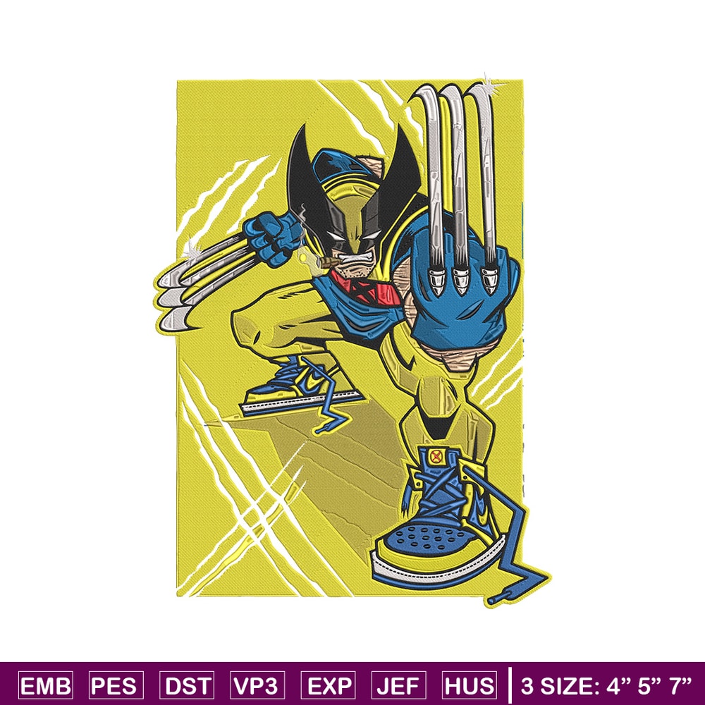 Wolverine poster Embroidery Design, DC comics Embroidery, Embroidery File, Anime Embroidery,Anime shirt,Digital download.jpg