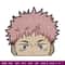Yuji Peeker Embroidery Design, Jujutsu Embroidery, Embroidery File, Anime Embroidery, Anime shirt, Digital download.jpg