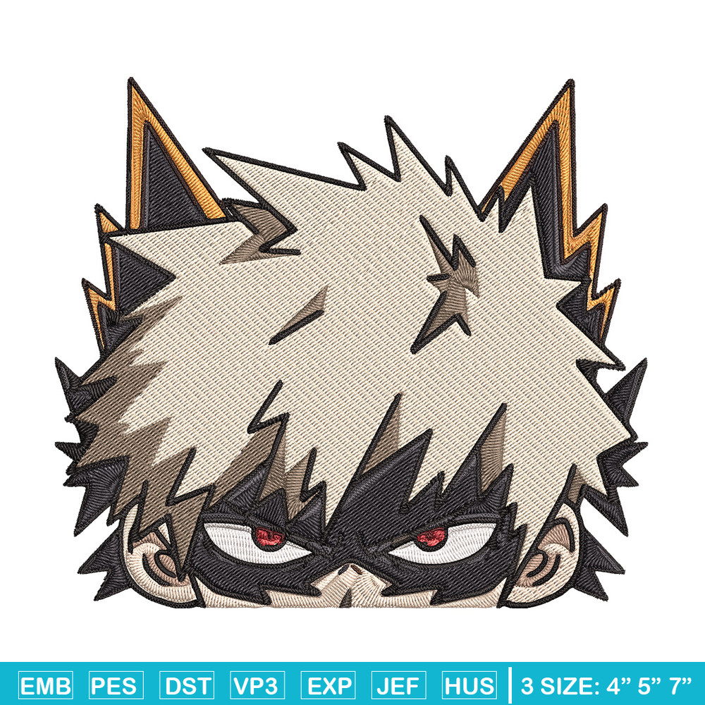 Bakugo Peeker Embroidery Design, Mha Embroidery, Embroidery File, Anime Embroidery, Anime shirt, Digital download.jpg
