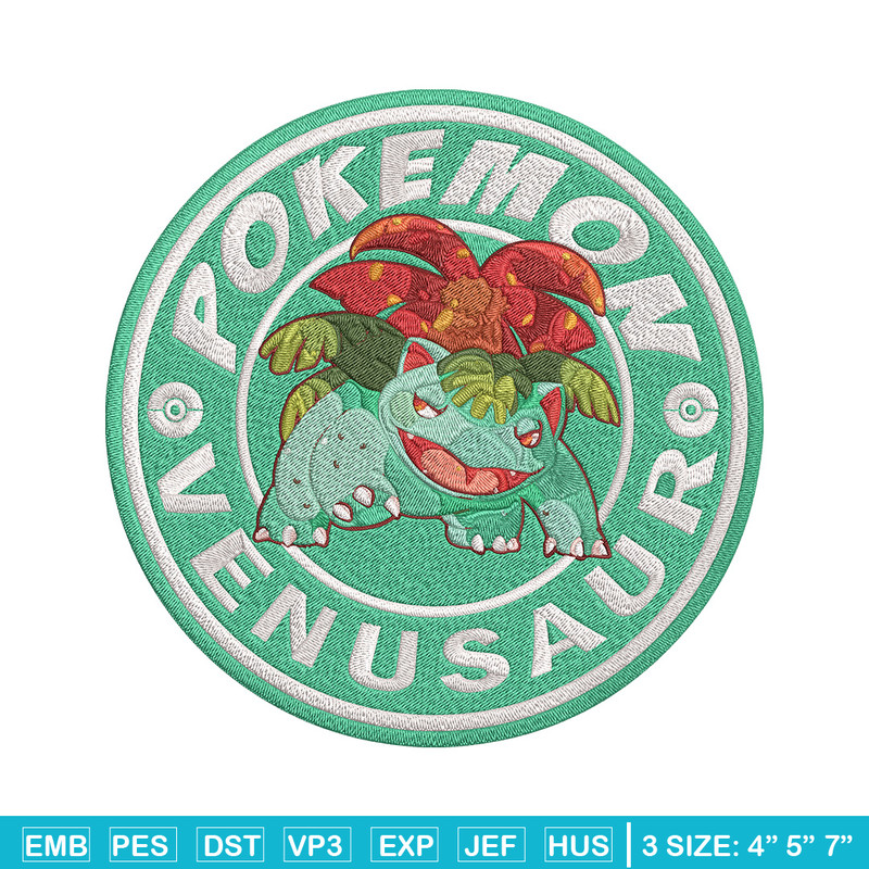 Bulbasaur poster Embroidery Design, Pokemon Embroidery, Embroidery File, Anime Embroidery, Anime shirt, Digital download.jpg