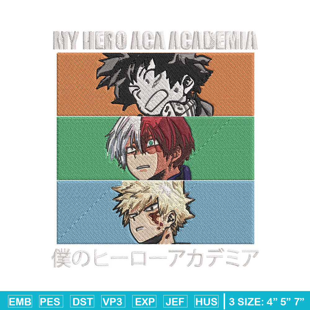 Deku friends Embroidery Design, Mha Embroidery, Embroidery File, Anime Embroidery, Anime shirt, Digital download.jpg