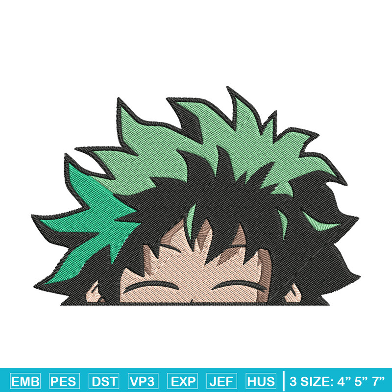 Deku Peek Embroidery Design, Mha Embroidery, Embroidery File, Anime Embroidery, Anime shirt, Digital download..jpg