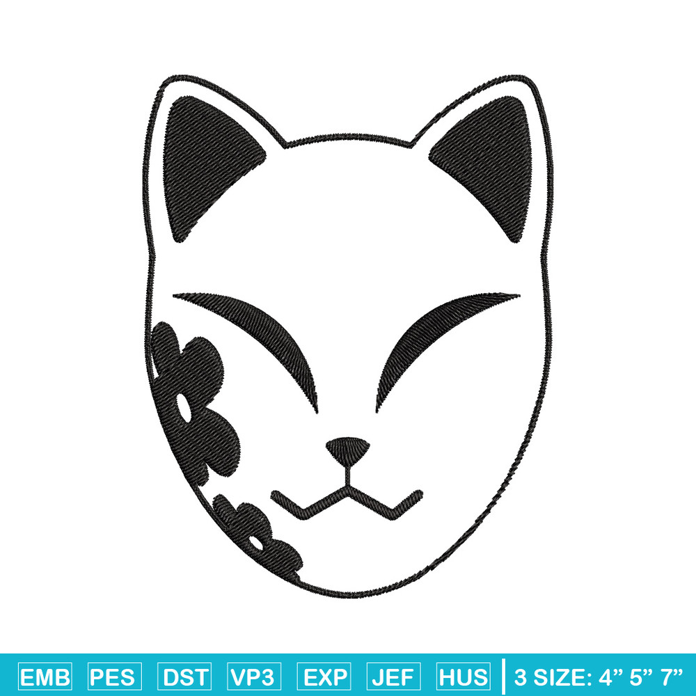 Demon Slayer mask Embroidery Design, Demon slayer Embroidery, Embroidery File, Anime Embroidery, Digital download.jpg