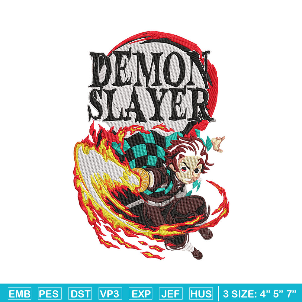 Demon slayer poster Embroidery Design, Demon slayer Embroidery, Embroidery File, Anime Embroidery, Digital download.jpg