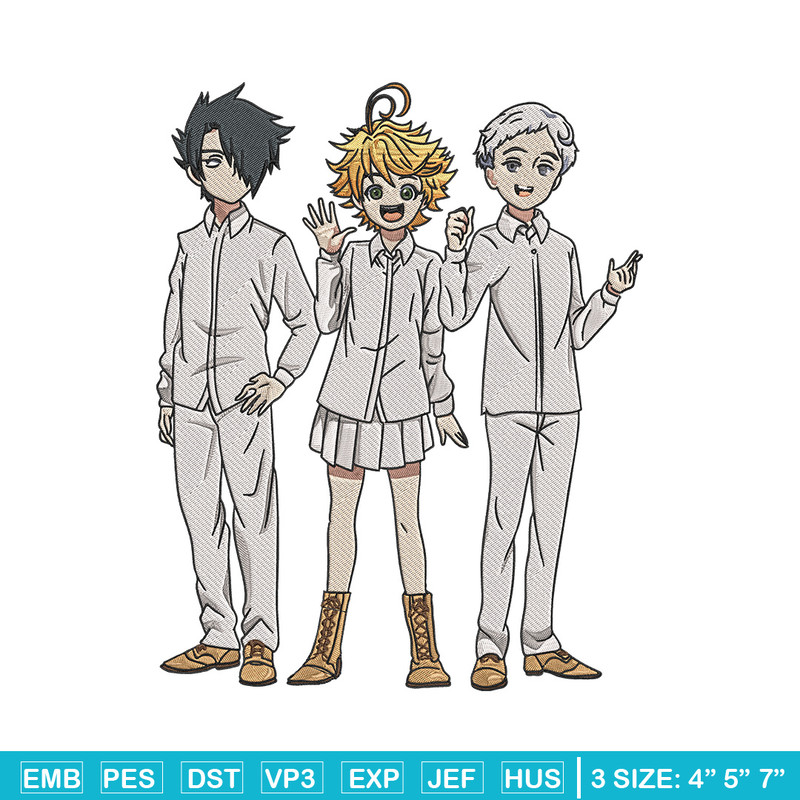 Emma friends Embroidery Design, Oyakusoku Embroidery, Embroidery File, Anime Embroidery, Anime shirt, Digital download.jpg