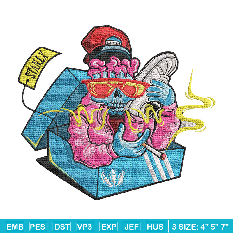 Graffiti skull Embroidery Design, Graffiti Embroidery, Embroidery File, Anime Embroidery, Anime shirt, Digital download.jpg