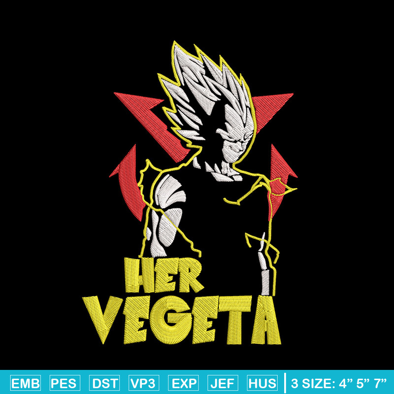 Her Vegeta Embroidery Design, Dragonball Embroidery, Embroidery File, Anime Embroidery, Anime shirt, Digital download..jpg