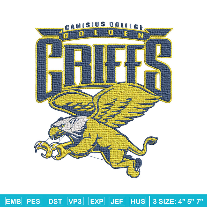 Canisius College logo embroidery design, Hockey embroidery, Sport embroidery, logo sport embroidery, Embroidery design.jpg