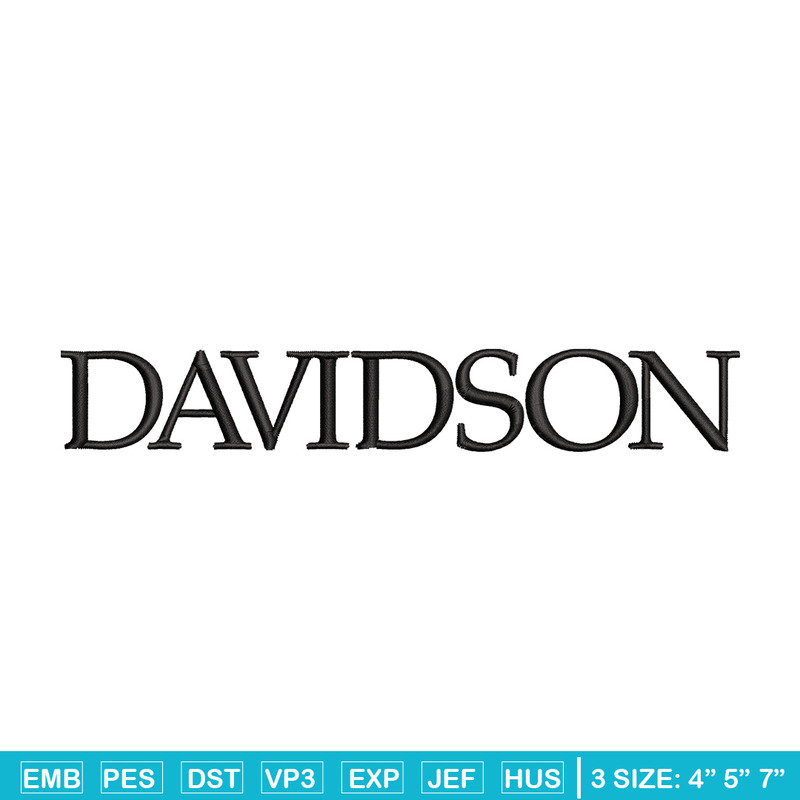 Davidson logo embroidery design, Logo embroidery, Sport embroidery, logo sport embroidery, Embroidery design.jpg