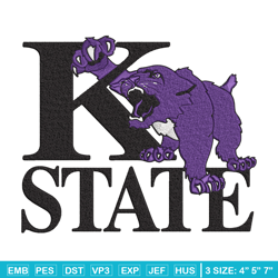Kansas State Wildcats logo embroidery design, Sport embroidery, logo sport embroidery, Embroidery design,NCAA embroidery