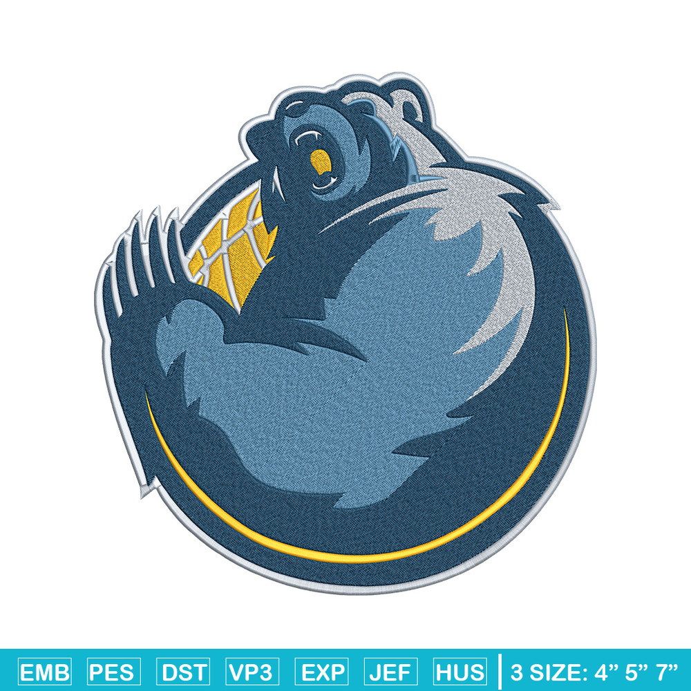 Memphis Grizzlies design embroidery design, NBA embroidery,Sport embroidery, Embroidery design,Logo sport embroidery..jpg