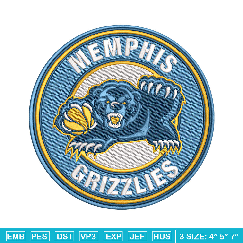 Memphis Grizzlies logo embroidery design,NBA embroidery,Sport embroidery,Embroidery design, Logo sport embroidery..jpg