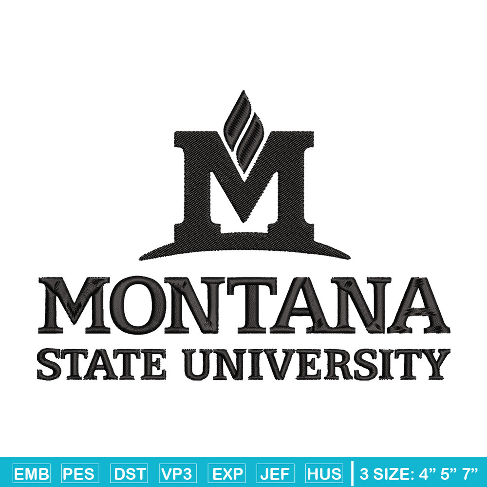 Montana State logo embroidery design, University embroidery, Sport embroidery, logo sport embroidery, Embroidery design.jpg