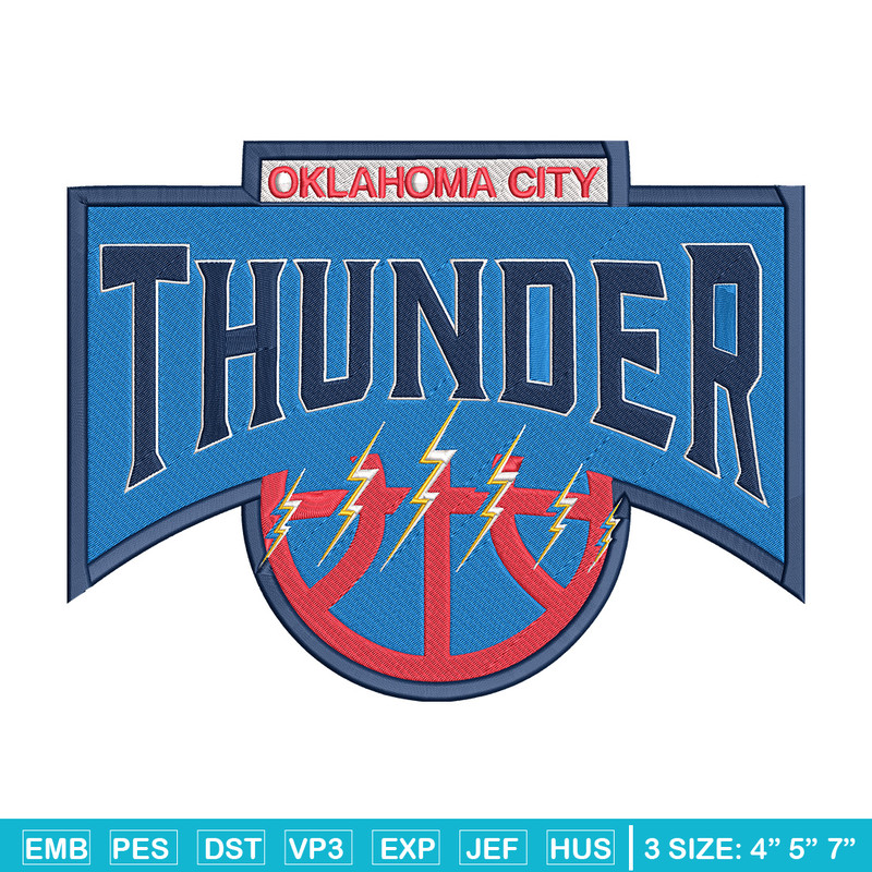 Oklahoma Thunder logo embroidery design,NBA embroidery,Sport embroidery, Embroidery design, Logo sport embroidery..jpg