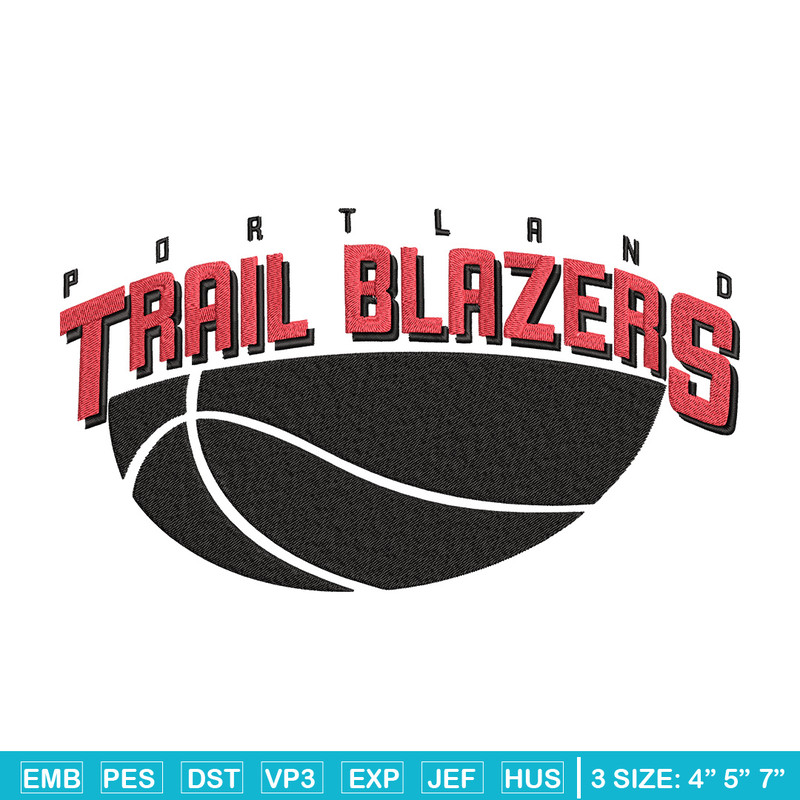 Portland Trail Blazers no 1 embroidery design,NBA embroidery, Sport embroidery,Embroidery design, Logo sport embroidery.jpg