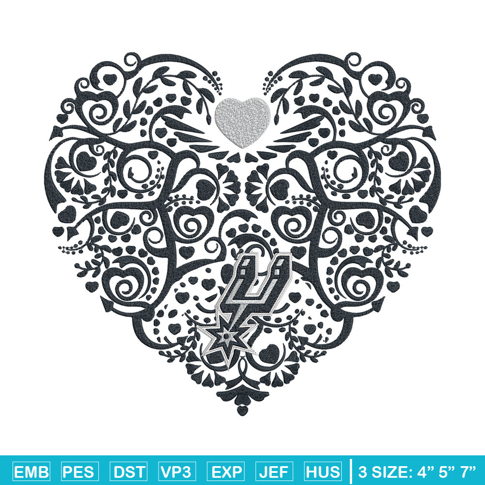 San Antonio Spurs heart embroidery design, NBA embroidery,Sport embroidery,Embroidery design,Logo sport embroidery.jpg