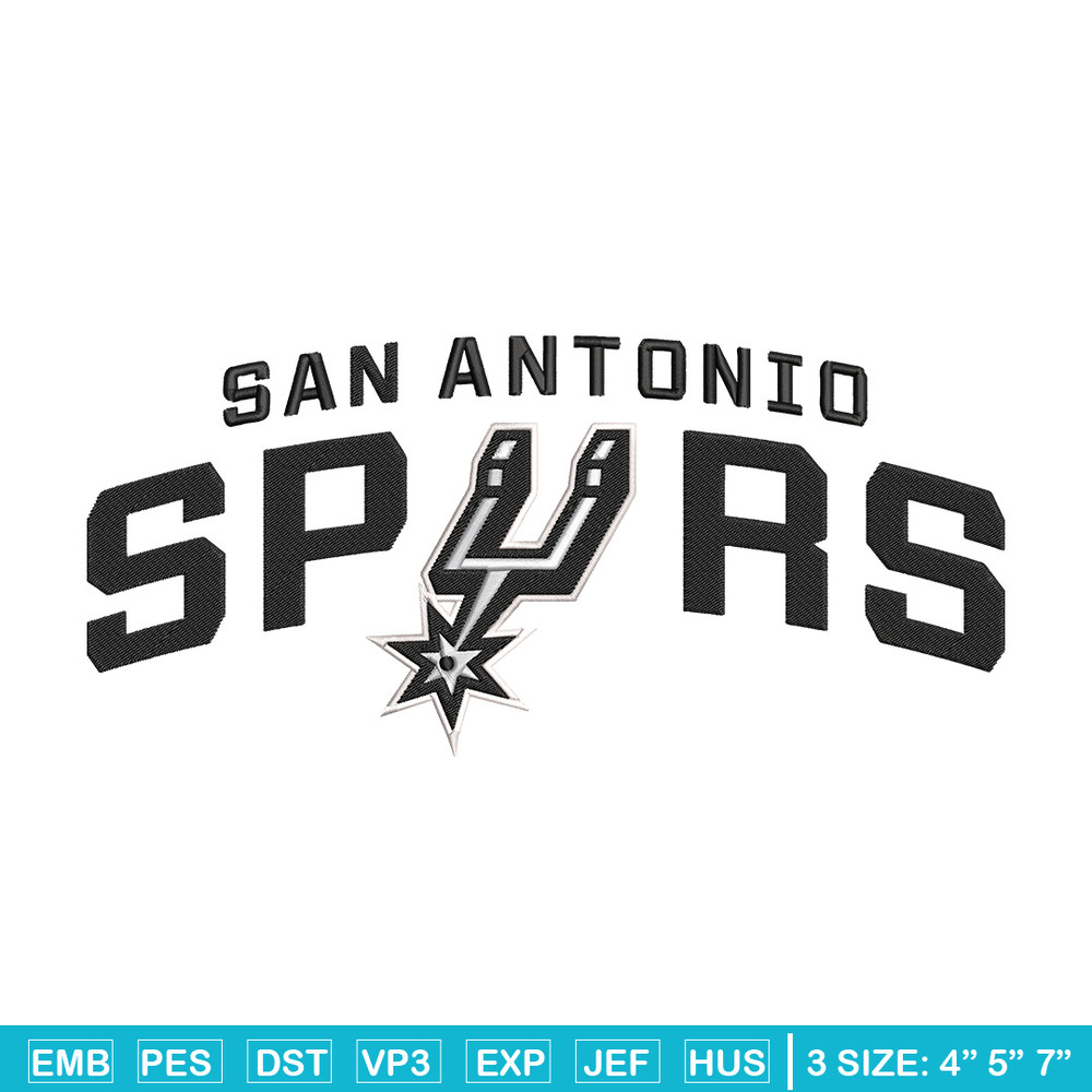 San Antonio Spurs Logo embroidery design, NBA embroidery, Sport embroidery, Embroidery design, Logo sport embroidery..jpg