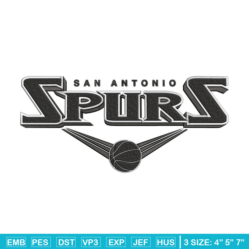 San Antonio Spurs logo embroidery design, NBA embroidery,Embroidery design, Logo sport embroidery, Sport embroidery.jpg