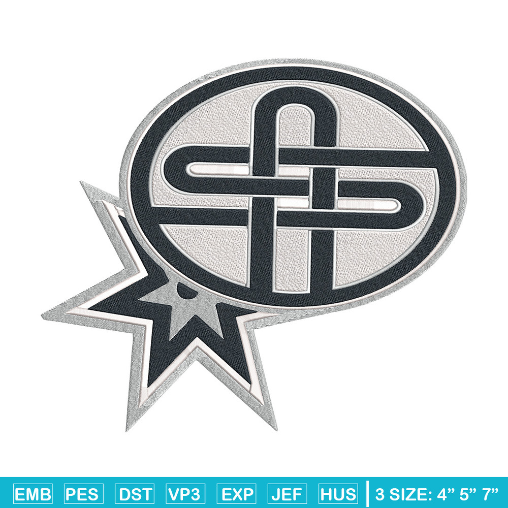 San Antonio Spurs logo embroidery design, NBA embroidery,Embroidery design,Logo sport embroidery, Sport embroidery..jpg