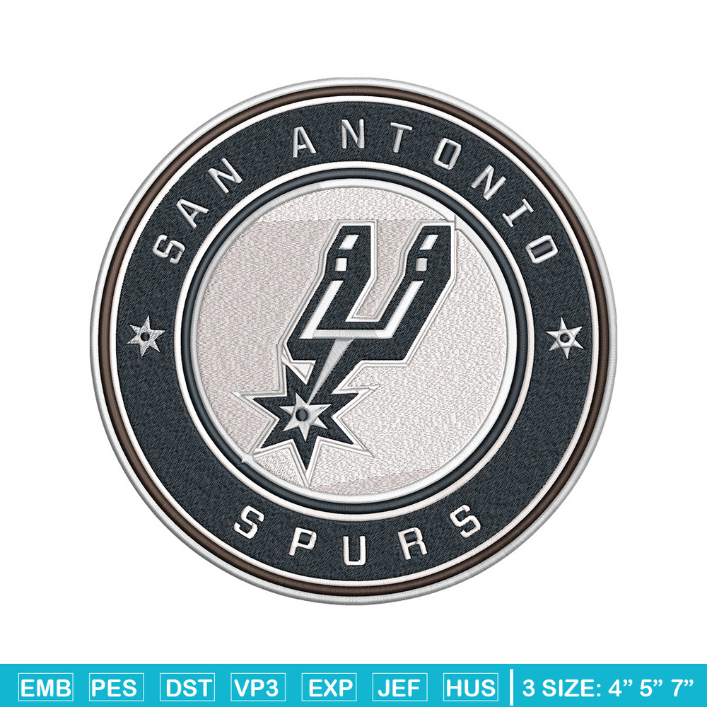 San Antonio Spurs logo embroidery design,NBA embroidery,Embroidery design, Logo sport embroidery, Sport embroidery.jpg