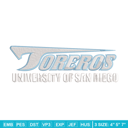San Diego University logo embroidery design,NCAA embroidery,Sport embroidery,logo sport embroidery,Embroidery design