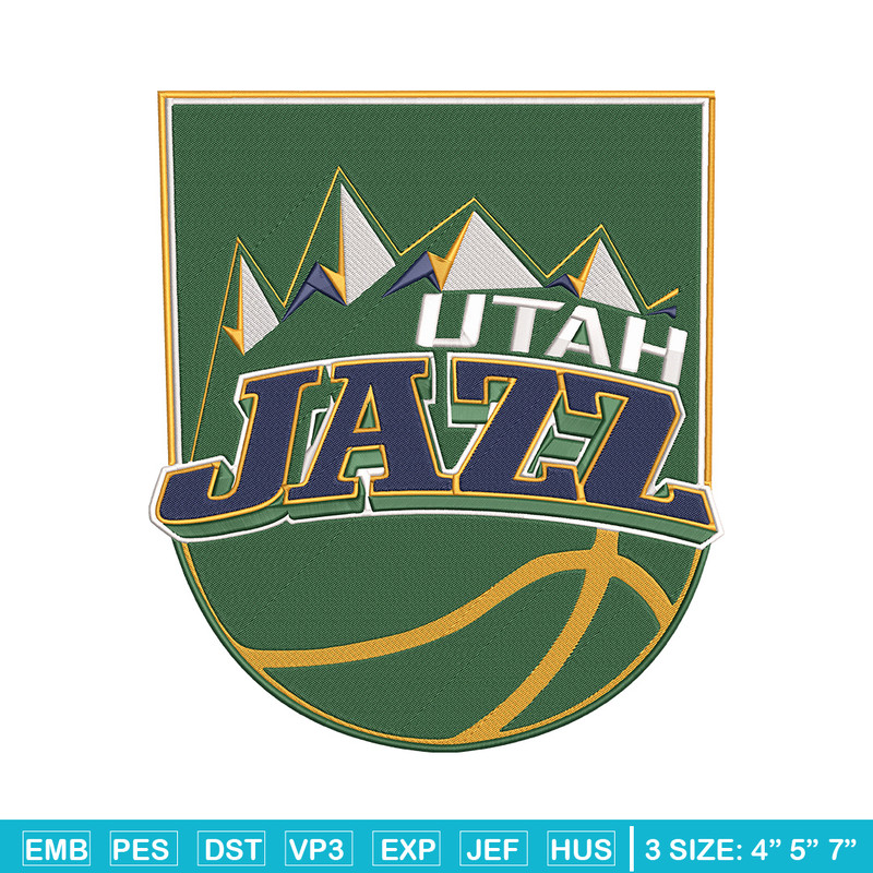 Utah Jazz logo embroidery design,NBA embroidery,Sport embroidery, Embroidery design, Logo sport embroidery.jpg